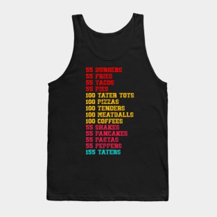 Funny Vintage 55 Burgers 55 Fries I Think You Should Leave Tank Top